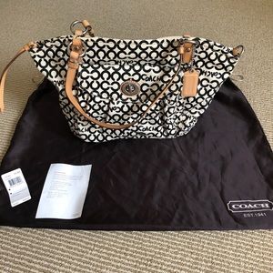 Coach optic art coated canvas Leah tote
